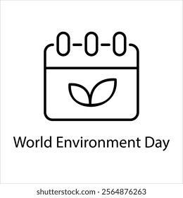 World Environment Day Vector icon stock illustration