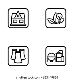 World environment day vector icons isolated on white background. Flat outline vector illustration.