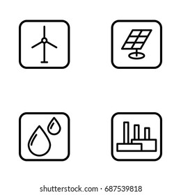 World environment day vector icons isolated on white background. Flat outline vector illustration.