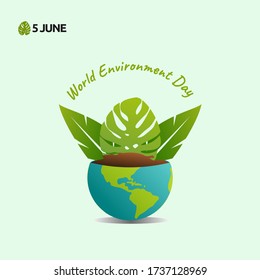 Ilustración de vectores del Día Mundial del Medio Ambiente 