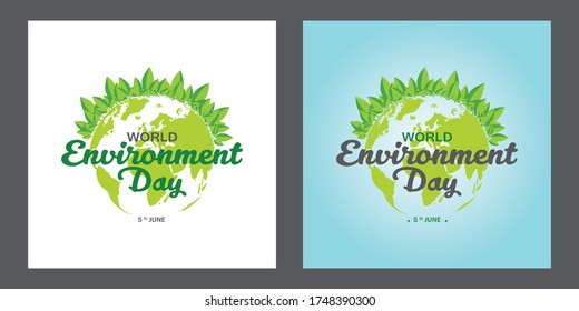 Día Mundial del Medio Ambiente, ilustración vectorial.
