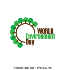 World Environment Day Vector Illustration. great for greeting card, logo and icon