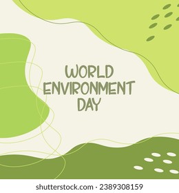 World Environment Day vector illustration. environment day concept with plant vector.