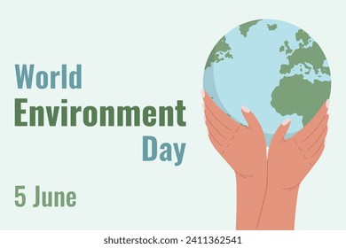 World Environment Day. Vector illustration in flat style. World Environment Day.