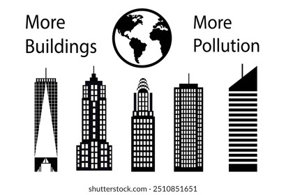 Ilustración vectorial del Día Mundial del Medio Ambiente. concepto de día del medio ambiente con edificios y Vector global	