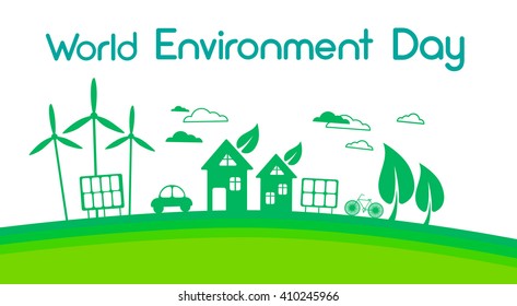 Día Mundial del Medio Ambiente. Ilustración vectorial