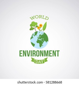 World Environment Day Vector Illustration. Suitable for greeting card, poster and banner.