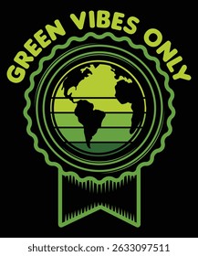 World Environment Day Vector T-Shirt Design with Earth and Green Elements.