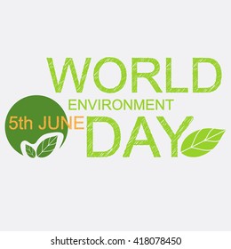 World environment day vector typography. Vector illustration.