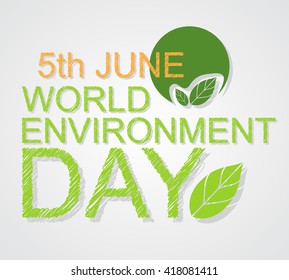 World environment day vector typography. Vector illustration.