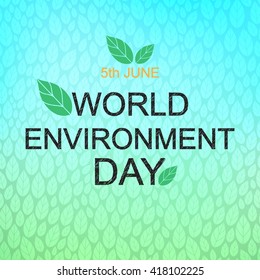World environment day vector typography. Vector illustration.