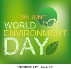 World environment day vector typography. Vector illustration.