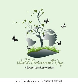 World Environment Day Web Banner Design. Illustration Vector