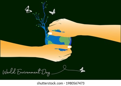 world environment day web banner design. illustration vector