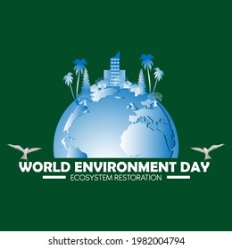 world environment day web banner design. illustration vector