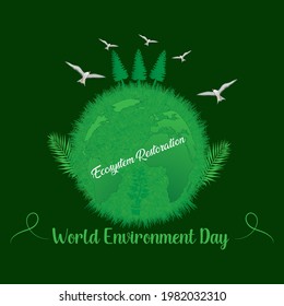 world environment day web banner design. illustration vector