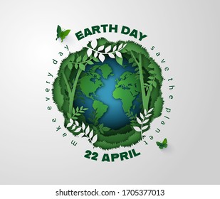 World environment and earth day concept, paper cut 3d . - Shutterstock ID 1705377013