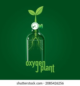World environment and earth day concept. Save trees to save life illustration vector design.Oxygen plant illustration vector artwork