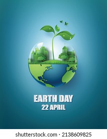 World environment and earth day concept, paper cut 3d . - Shutterstock ID 2138609825