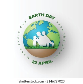 World environment and earth day concept, paper cut  style