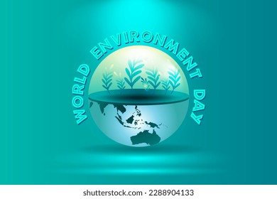 World environment and earth day concept for banner, poster, greeting card. Vector illustration