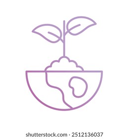 world environment icon with white background vector stock illustration