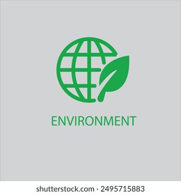 Vector de Plantilla del icono del logotipo del medio ambiente mundial