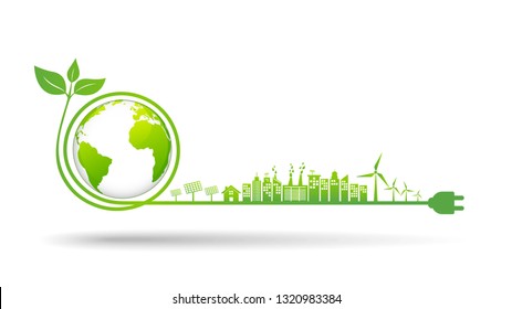 World environment and sustainable development concept, vector illustration 