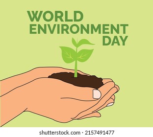 World environment vecktor with tree planting