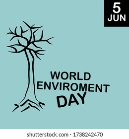 World environmental day. The concept of a tree without leaves