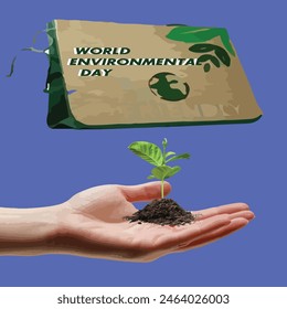 world environmental day EPS files and can be used commercially, on white background. World Environment Day is a global event aimed at raising awareness and encouraging action for the protection earth