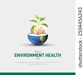 world environmental health day 2024. world environmental health day concept poster, banner, social media post, background, template, postcard design etc. Sustainable Development Goals.