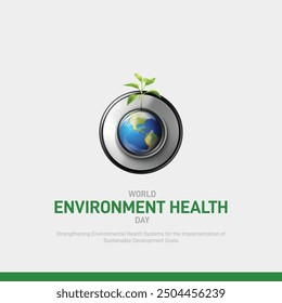 world environmental health day 2024. world environmental health day concept poster, banner, social media post, background, template, postcard design etc. Sustainable Development Goals.