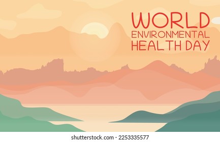 Día Mundial de la Salud Ambiental . Diseño adecuado para carteles y pancartas de tarjetas de felicitación