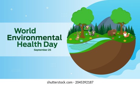 world environmental health day on September 26 business brochure flyer banner design horizontal template vector, cover presentation abstract, modern publication poster and flag-banner.