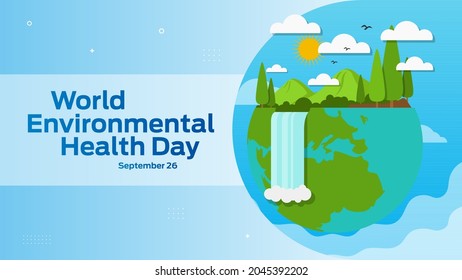 world environmental health day on September 26 business brochure flyer banner design horizontal template vector, cover presentation abstract, modern publication poster and flag-banner.