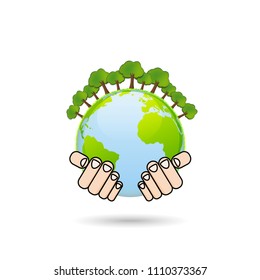 World Environmental saving and Ecology friendly concept, Vector illustration