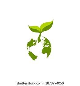 World environmental ,saving logo and ecology friendly concept Vector illustration