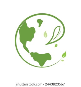 World environmental ,saving logo and ecology friendly concept Vector illustration