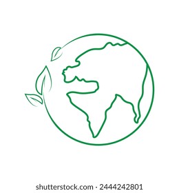 World environmental ,saving logo and ecology friendly concept Vector illustration