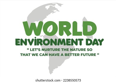 World environmet day, flat style go green and save the world with cities, hands, and plants environmental campaign illustration for banner and social media post