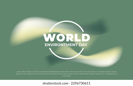 World Environtment Day Abstract Banner liquid gradient Background. Fluid colour mix. vivid color blend. Modern Design Template For Your ad Banner, Poster, Cover, Web page, Brochure, and flyer. Vector