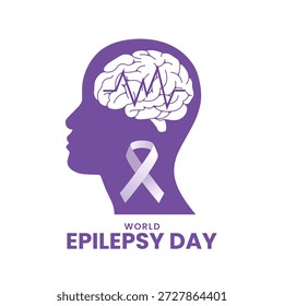 World epilepsy day. Epilepsy awareness background. Vector Illustration