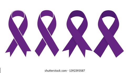 World epilepsy day ribbon on white background. Vector illustration