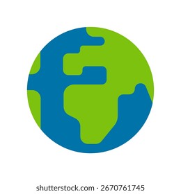 World (Europe centered) vector icon illustration