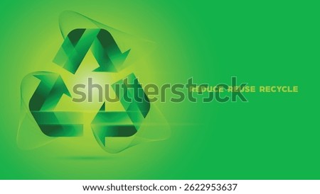 World Evironment Day Background with Green Recycle Icon Vector Design. For Eco-Awareness Campaigns, Environmental Posters, Nature-Themed Events, Earth-Friendly Promotions