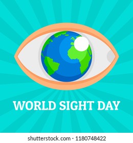 World eye day concept background. Flat illustration of world eye day vector concept background for web design