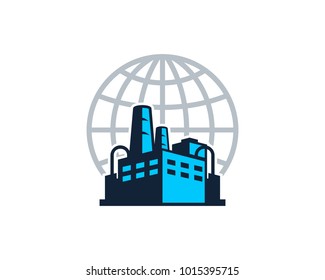 World Factory Icon Logo Design Element