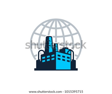 World Factory Icon Logo Design Element