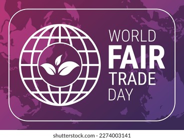 World Fair Trade Day Illustration with Scales Digitally, Climate Justice and Planet Economic in Flat Cartoon Hand Drawn for Landing Page Templates